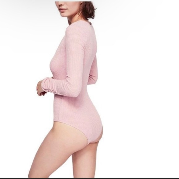 Free people v neck pink bodysuit - Picture 8 of 8